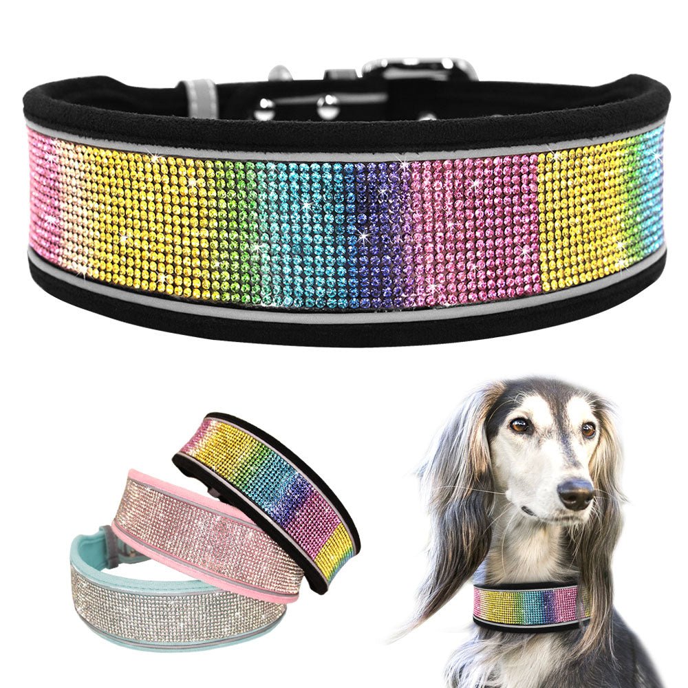 Crystal Reflective Rhinestone Bling Dog Collar - Best Buddy Store