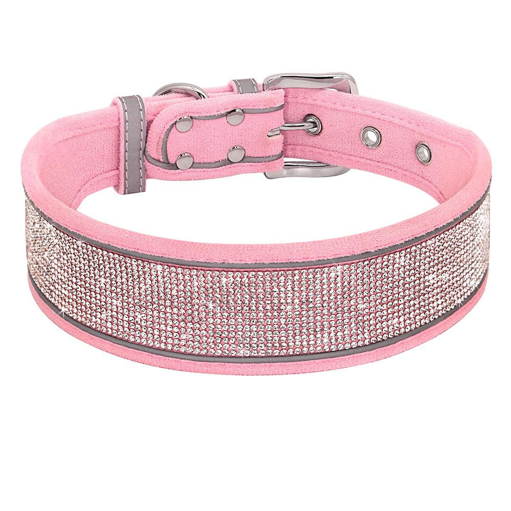 Crystal Reflective Rhinestone Bling Dog Collar - Best Buddy Store