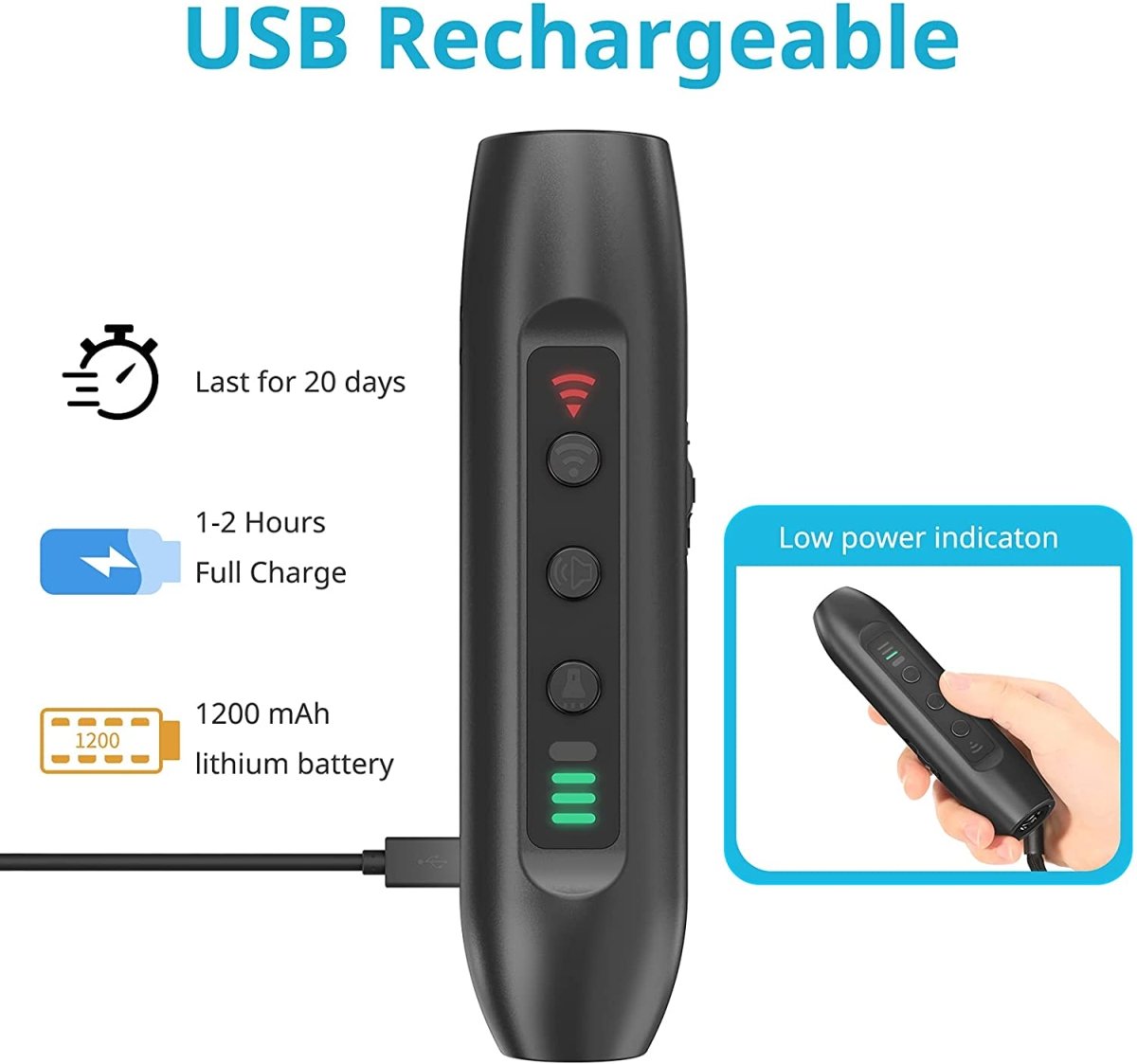 Dog Anti Barking Training Rechargeable Device 3 modes - Best Buddy Store