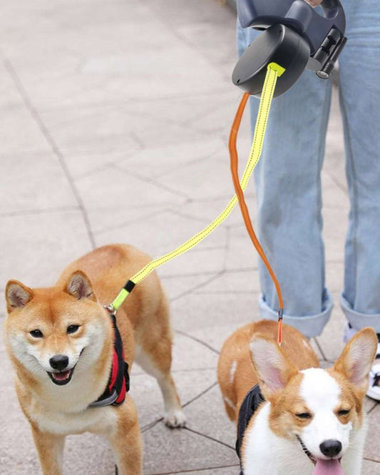 Dual Retractable Double Head Dog Leash No Tangle - Best Buddy Store