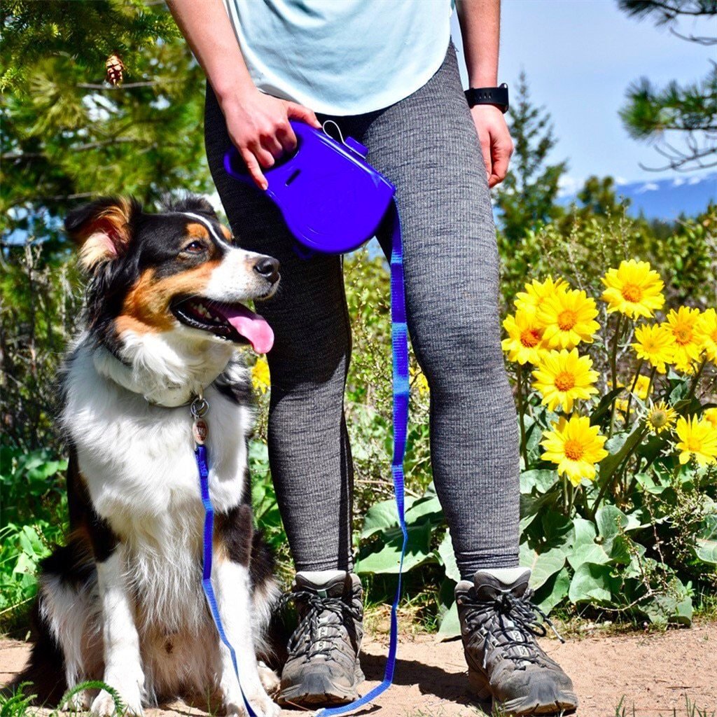 Durable Dog Leash Automatic Retractable With Water Bottle Bowl - Best Buddy Store