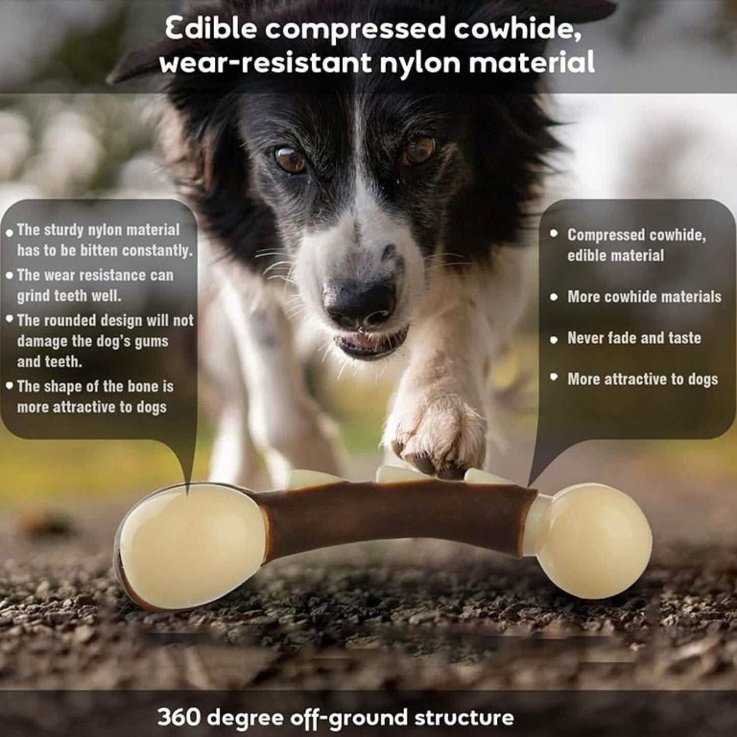 Eco - friendly Durable Dog Bone For Aggressive Chewers - Beef Flavored - Best Buddy Store