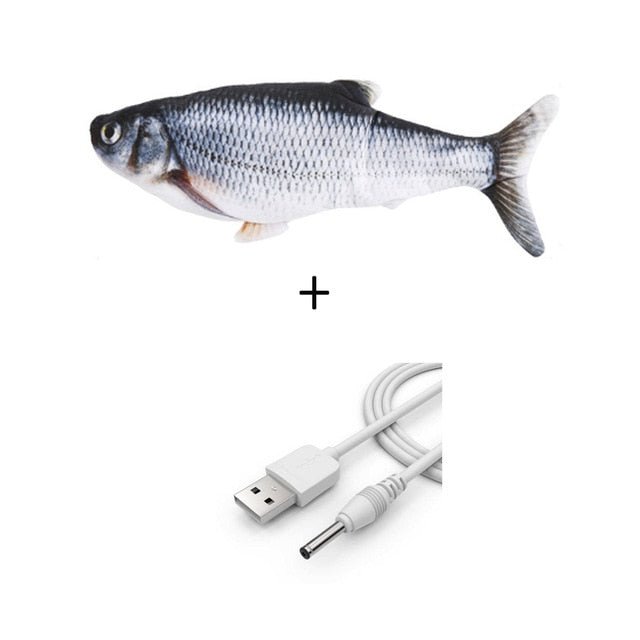Electric Cat Toy 3D Fish USB Charging Simulation Fish Interactive Cat Toys - Best Buddy Store