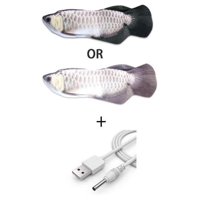 Electric Cat Toy 3D Fish USB Charging Simulation Fish Interactive Cat Toys - Best Buddy Store