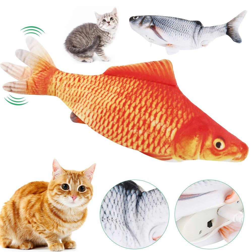 Electric Cat Toy 3D Fish USB Charging Simulation Fish Interactive Cat Toys - Best Buddy Store