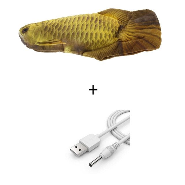 Electric Cat Toy 3D Fish USB Charging Simulation Fish Interactive Cat Toys - Best Buddy Store