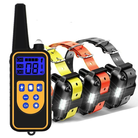 Electric Dog Training Collar Waterproof Rechargeable Remote Control Shock Vibration Sound