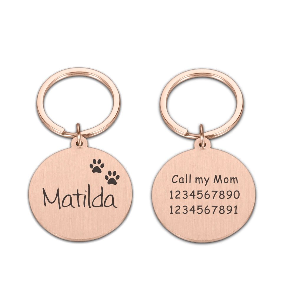 Engraved Pet ID Tag Personalized Custom Name Pendant - Best Buddy Store