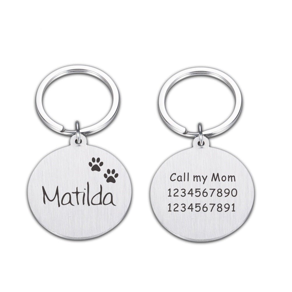 Engraved Pet ID Tag Personalized Custom Name Pendant - Best Buddy Store