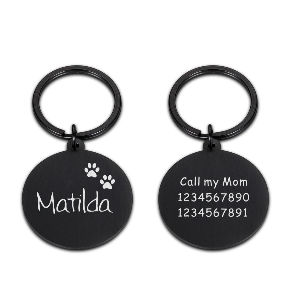 Engraved Pet ID Tag Personalized Custom Name Pendant - Best Buddy Store