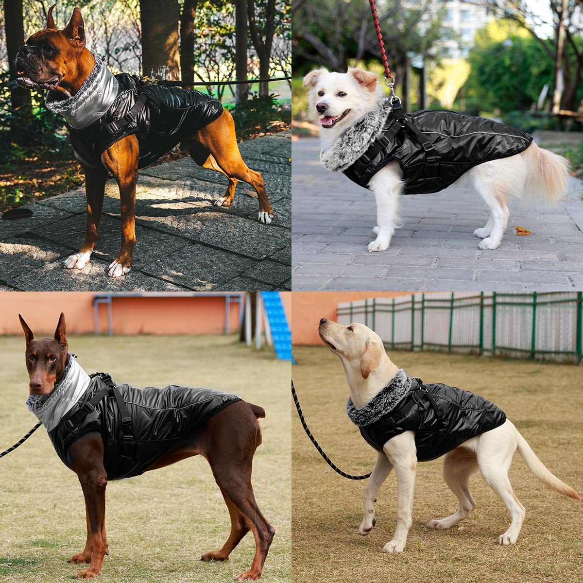Furry Collar Dog Cold Weather Coat - Best Buddy Store