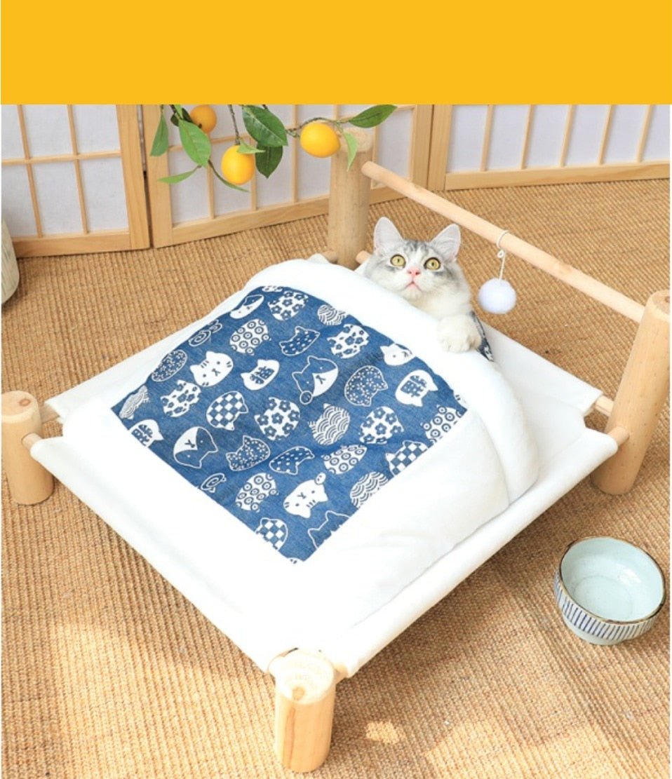 Heated Cat Bed Perch Cave Winter Wooden Sofa - Best Buddy Store