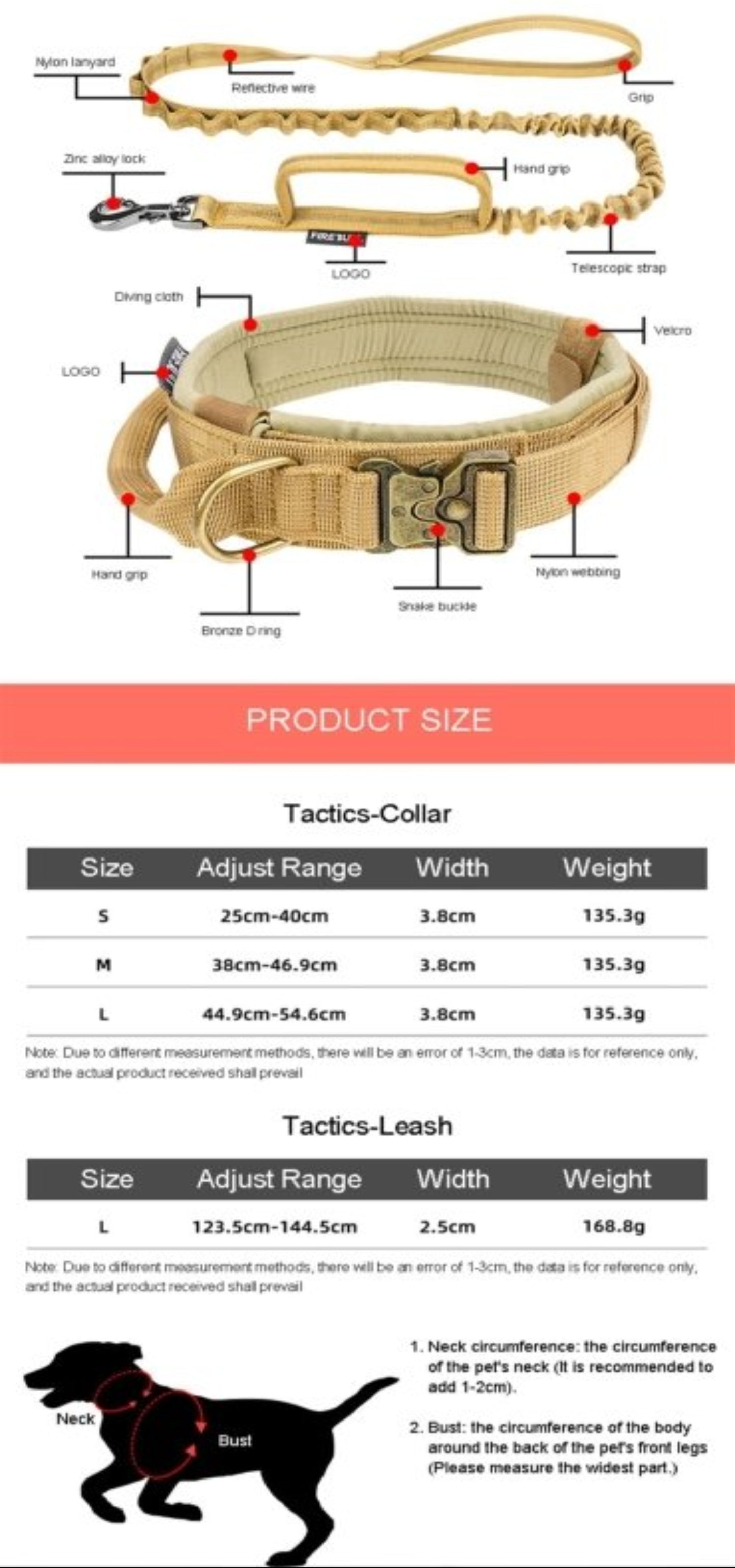 High Quality Durable Tactical Lightweight Dog Training Leash - Best Buddy Store