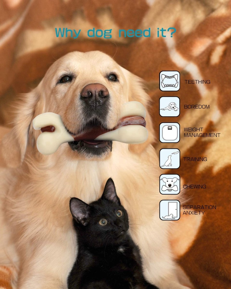 Indestructible Dog Chew Toy for Aggressive Chewers, Real Beef Flavor - Best Buddy Store