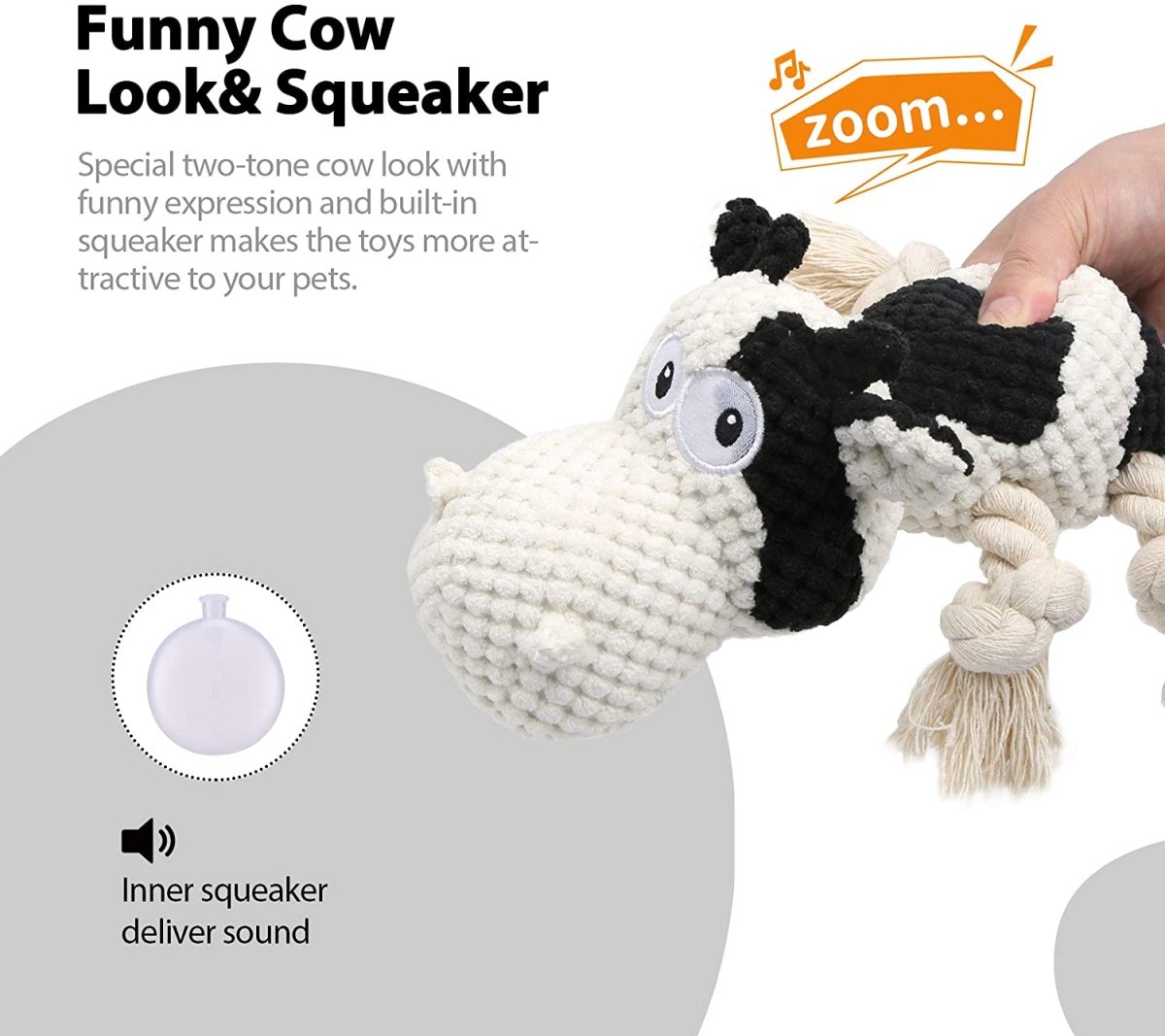 Indestructible Dog Squeaky Plush Toy for Large Aggressive Chewers - Best Buddy Store