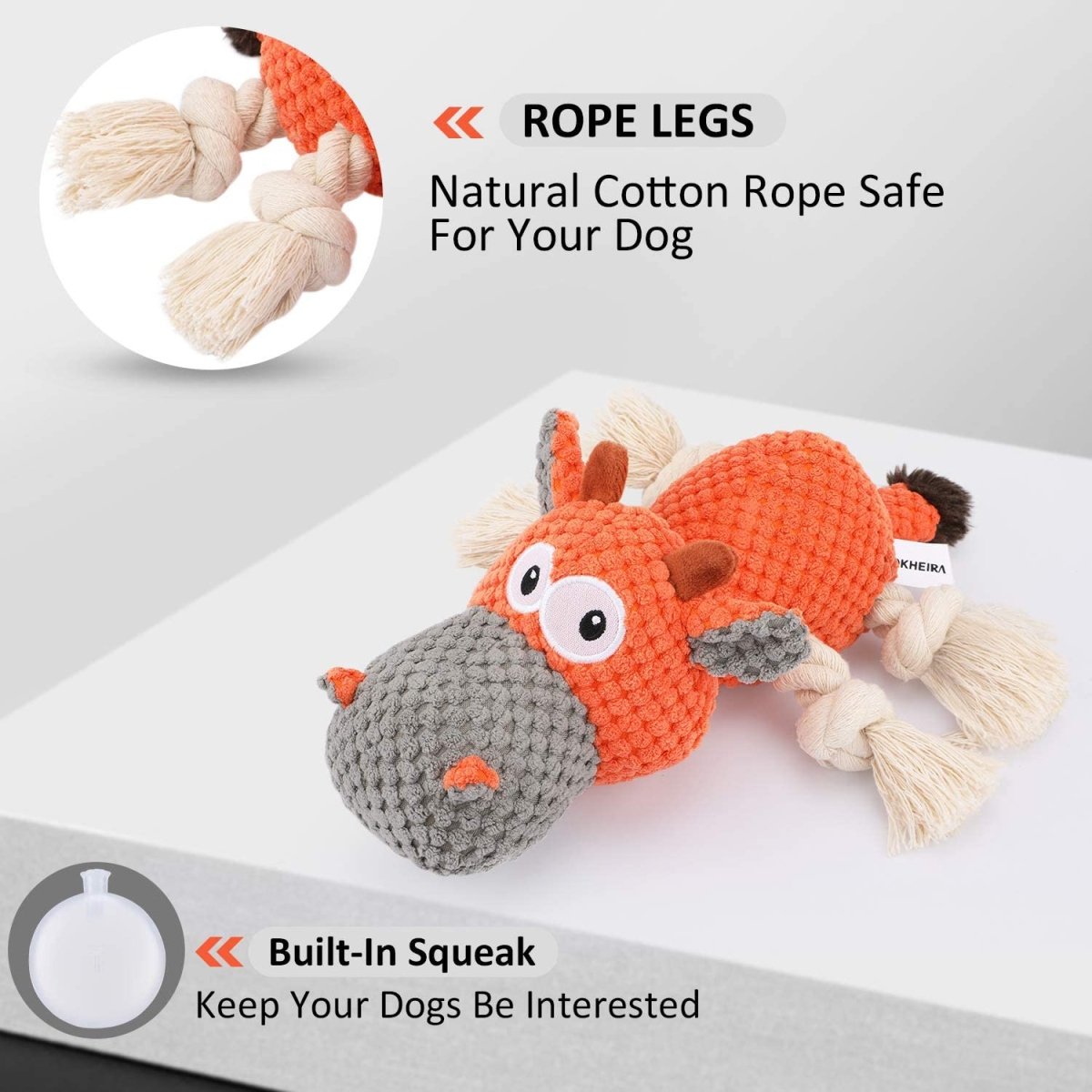 Indestructible Dog Squeaky Plush Toy for Large Aggressive Chewers - Best Buddy Store