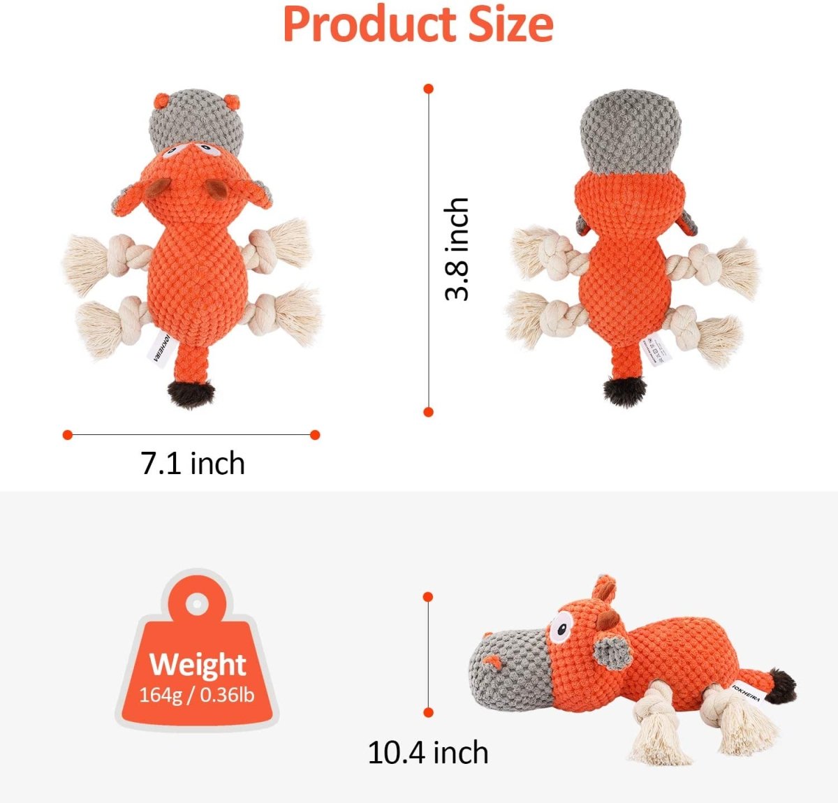Indestructible Dog Squeaky Plush Toy for Large Aggressive Chewers - Best Buddy Store