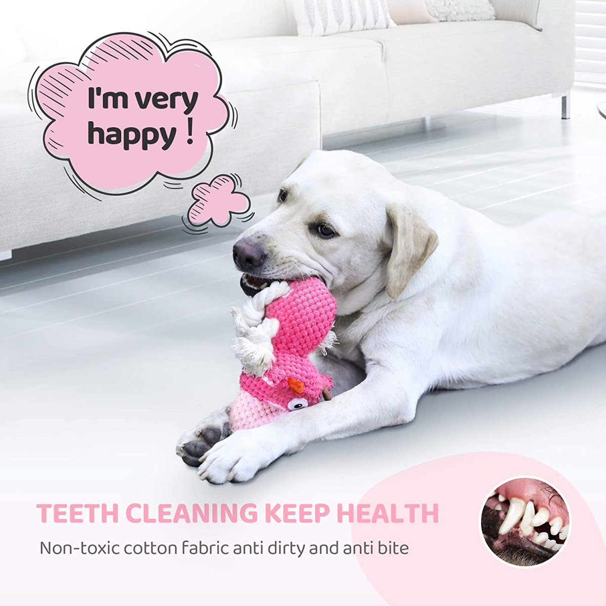 Indestructible Dog Squeaky Plush Toy for Large Aggressive Chewers - Best Buddy Store