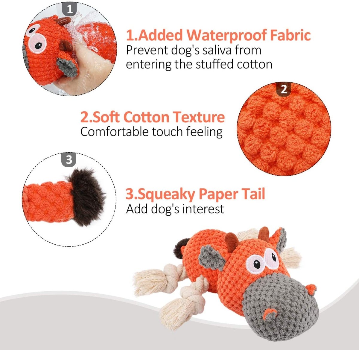 Indestructible Dog Squeaky Plush Toy for Large Aggressive Chewers - Best Buddy Store