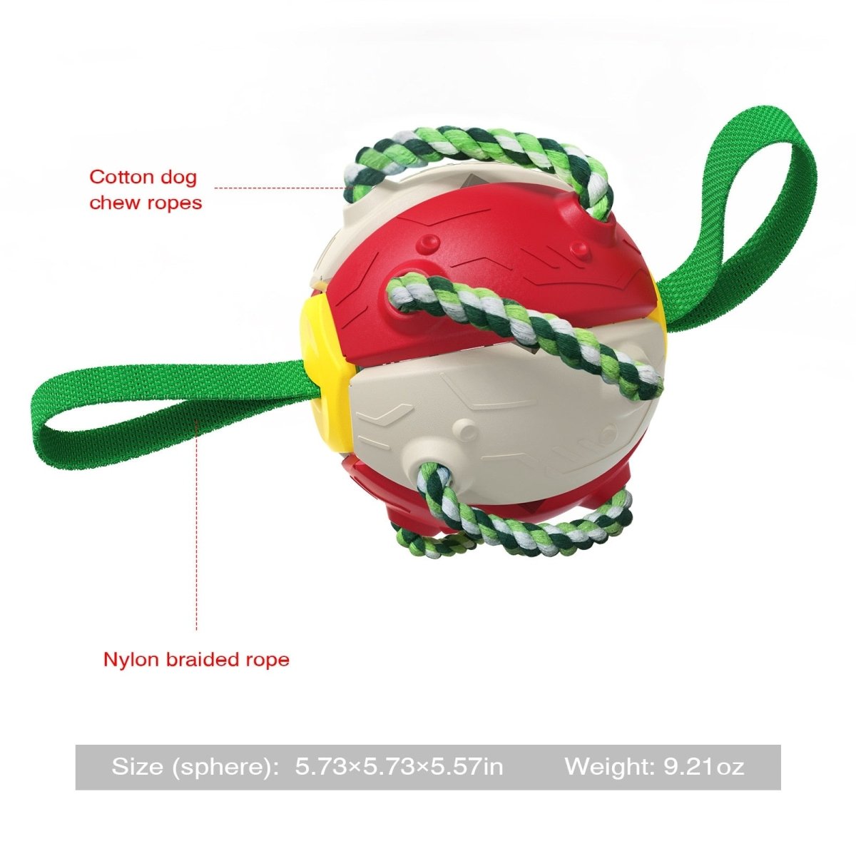 Interactive Dog Soccer Ball Toy with Durable Grab Tabs - Best Buddy Store