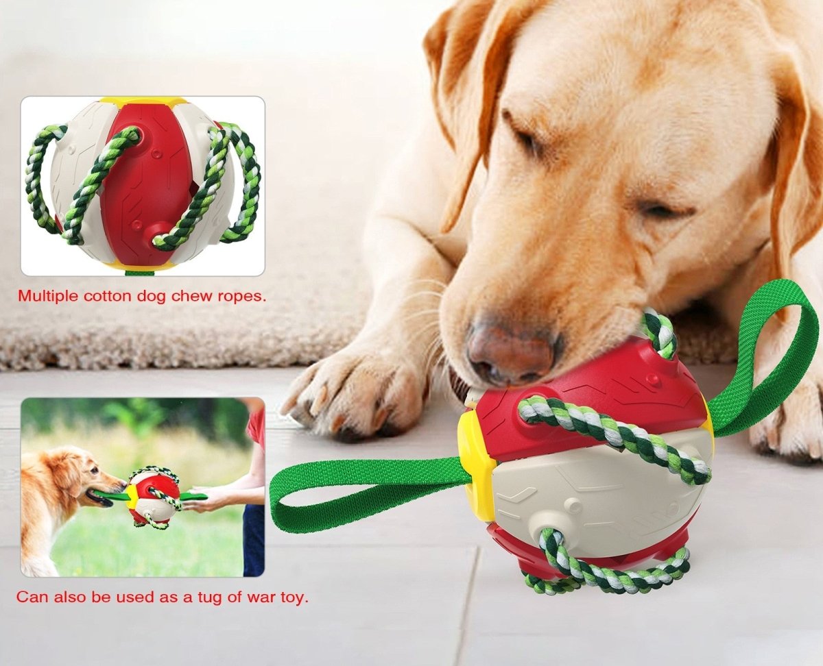 Interactive Dog Soccer Ball Toy with Durable Grab Tabs - Best Buddy Store