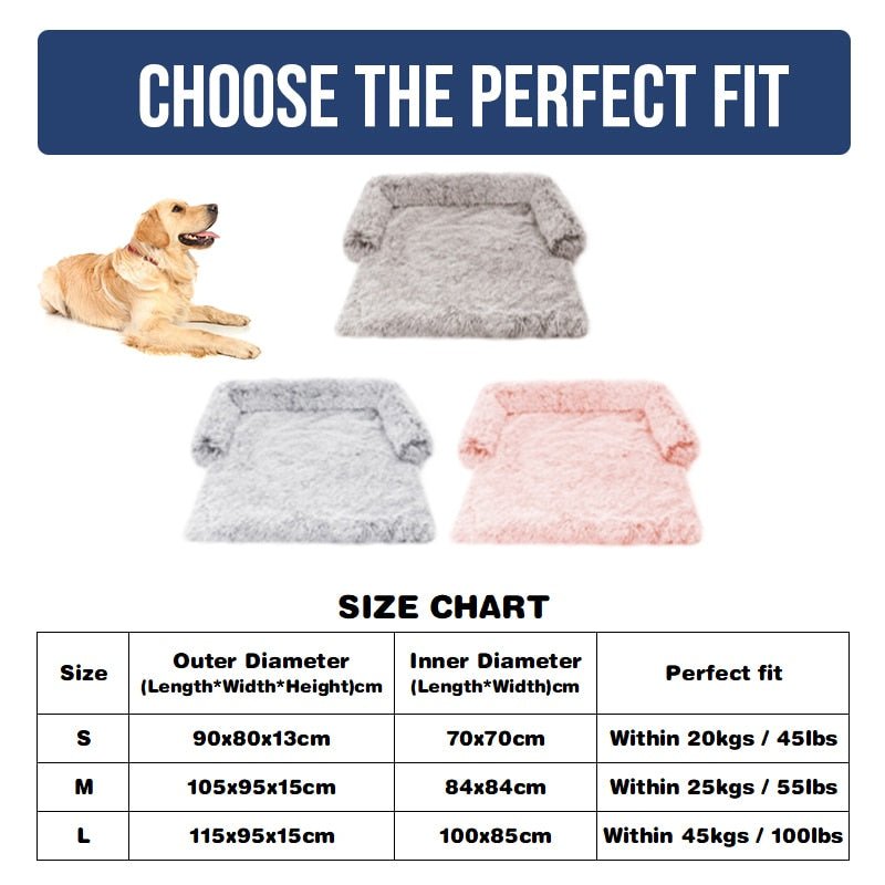 Large Dog Bed Cover Protector Warm Calming Plush - Best Buddy Store