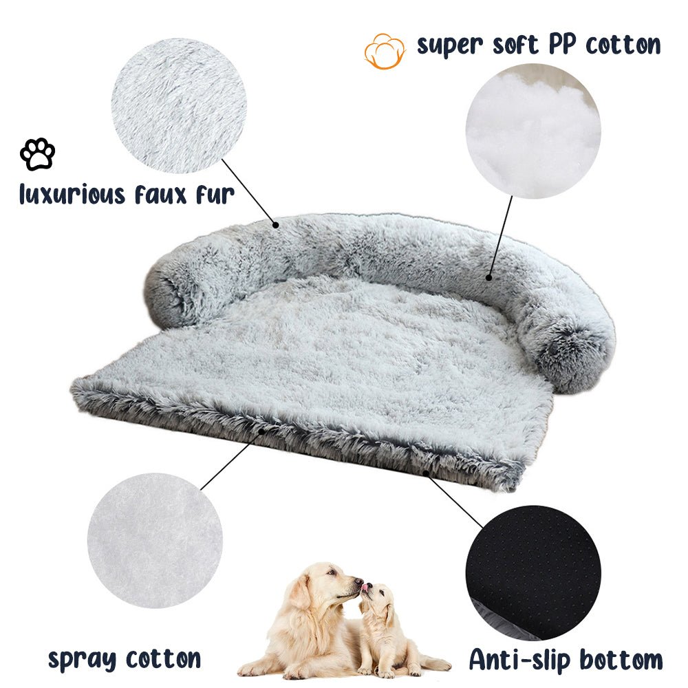 Large Dog Bed Cover Protector Warm Calming Plush - Best Buddy Store