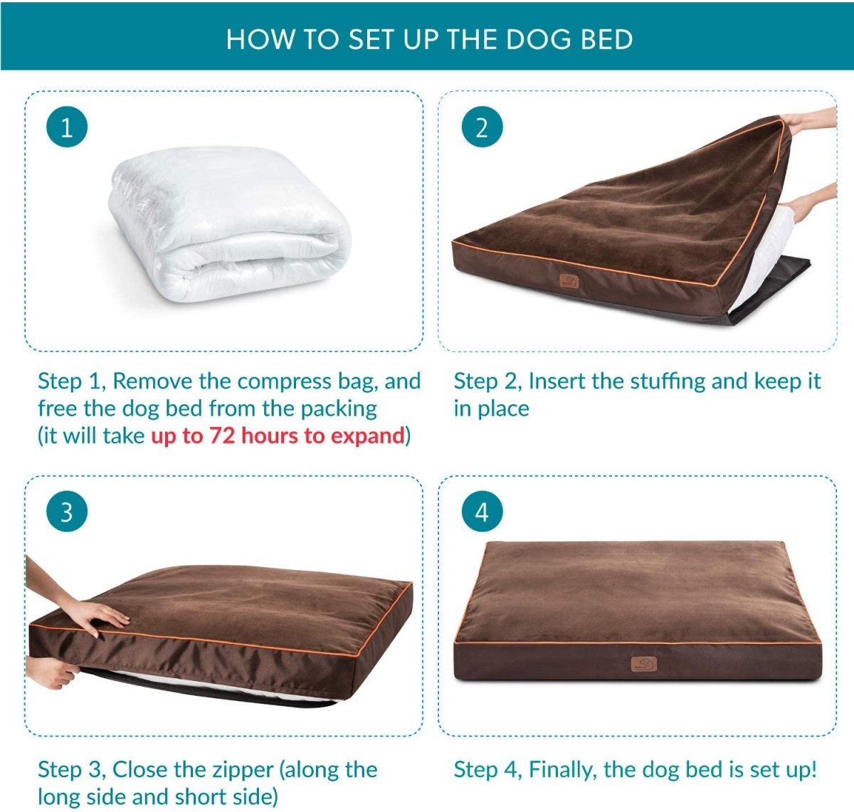 Large Dog Waterproof Bed with Washable Cover - Best Buddy Store