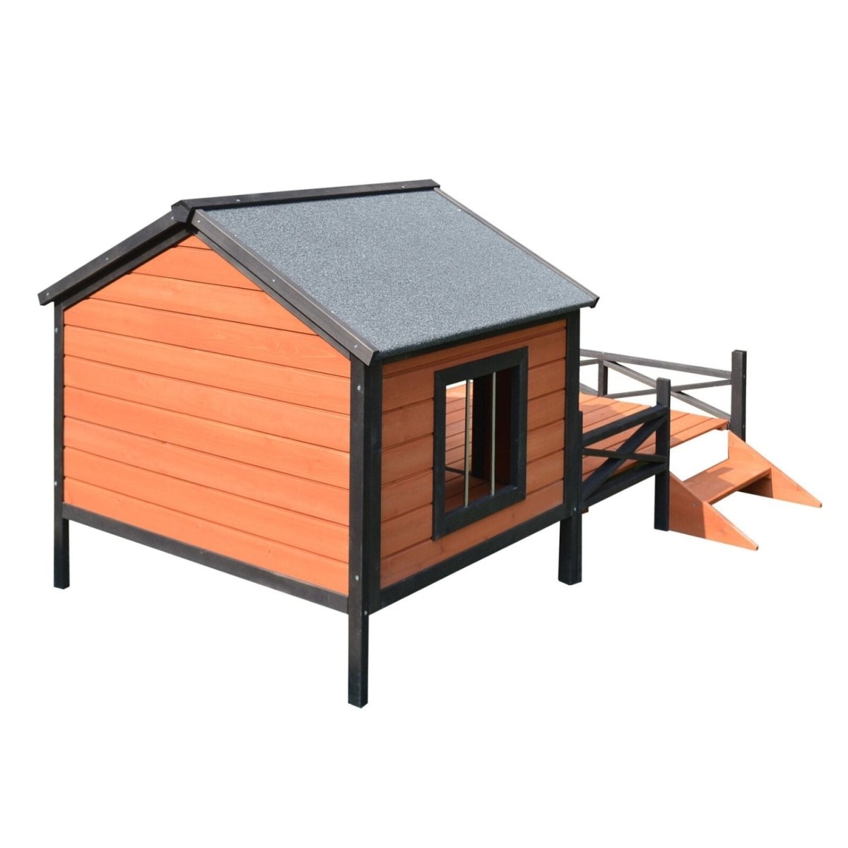 Outdoor Elevated Wooden Dog House - Best Buddy Store