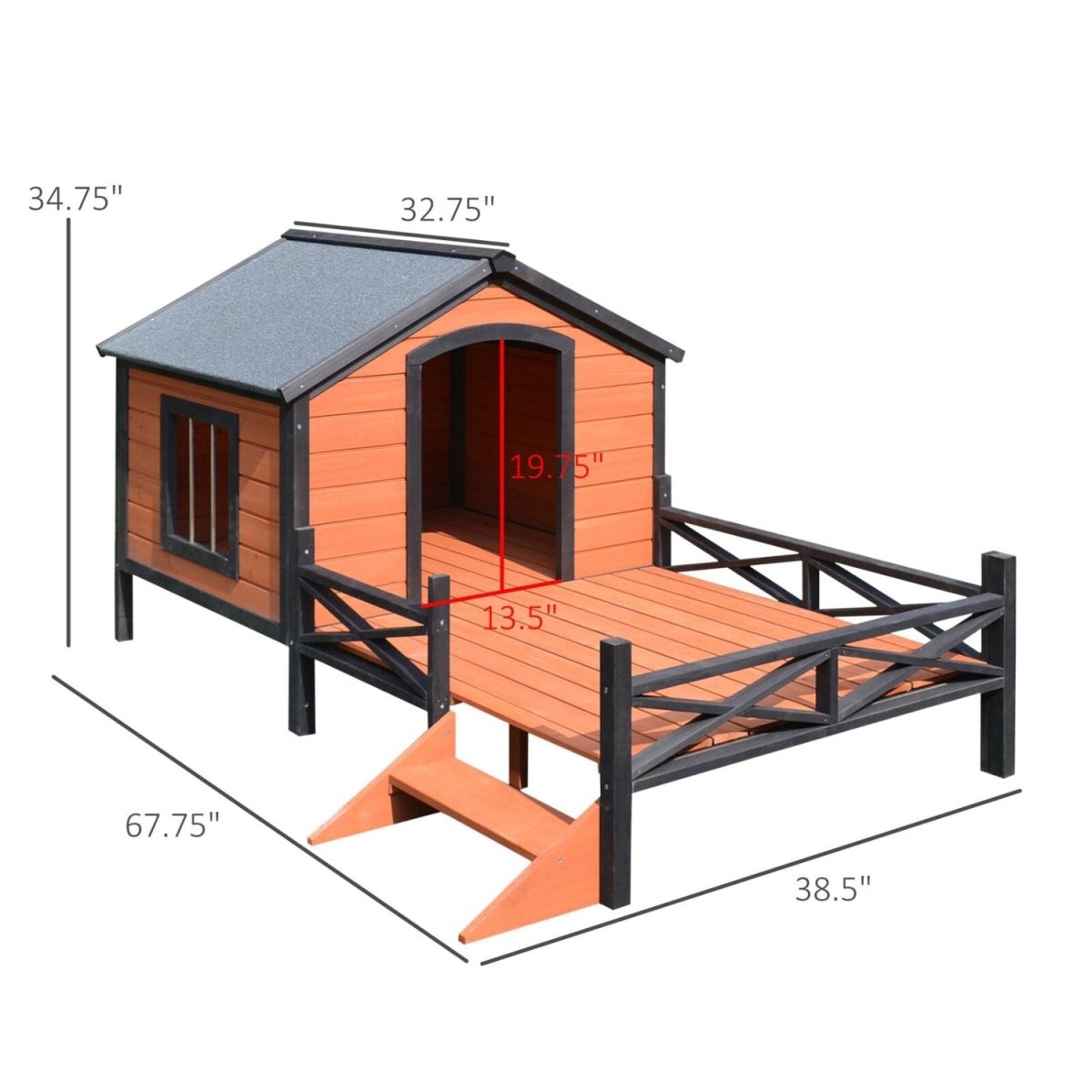 Outdoor Elevated Wooden Dog House - Best Buddy Store