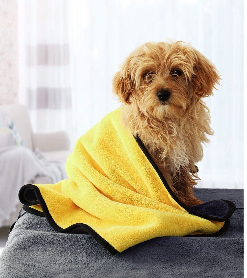 Pet Bath Super Absorbent Fiber Soft Quick - drying Bath Towel - Best Buddy Store