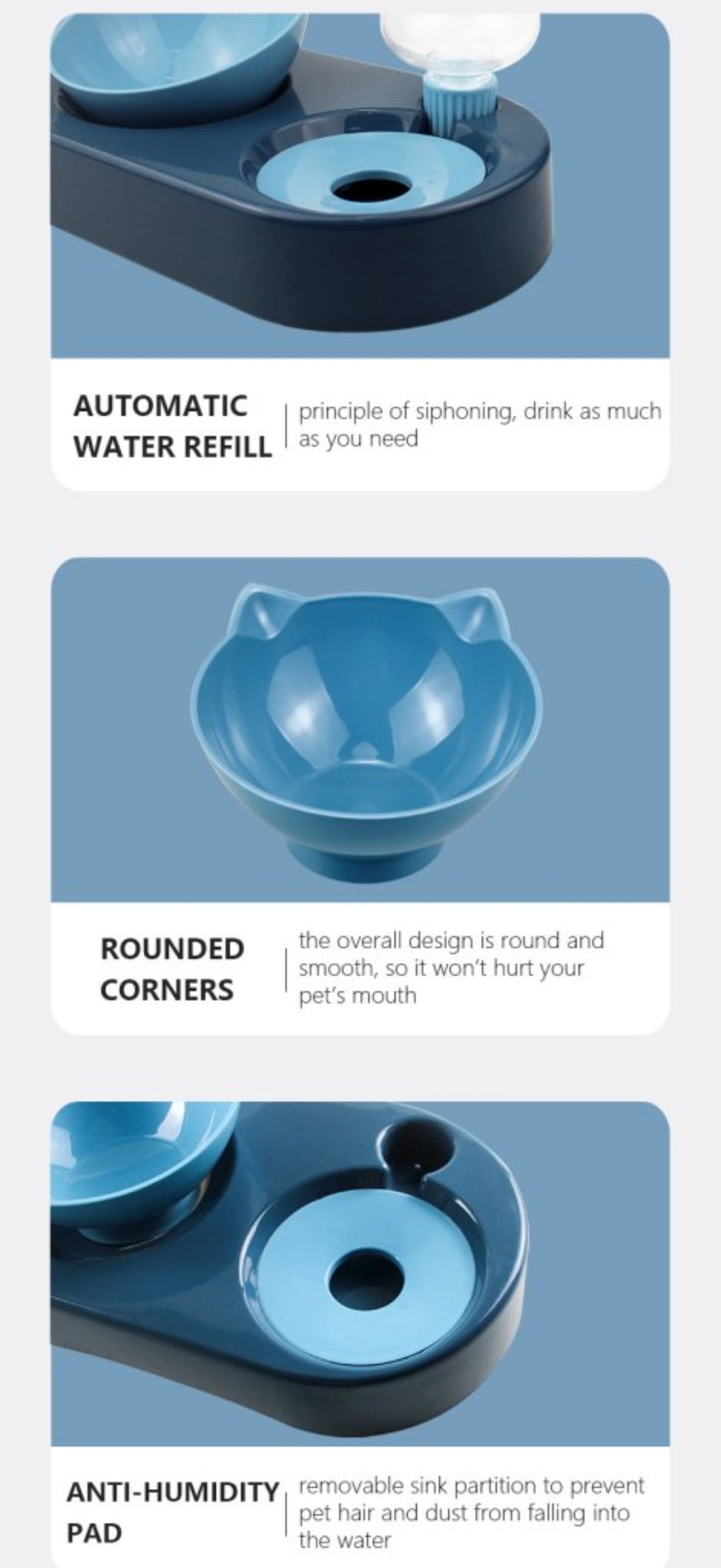 Pet Food Feeding Bowl Drinking Fountain Automatic Feeder Multifunction Bowl - Best Buddy Store