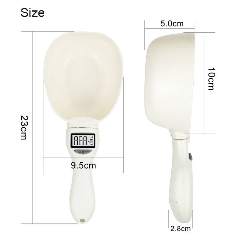 Pet Food Scale Feeding Bowl Kitchen Scale Spoon Measuring Scoop Cup Portable With Led Display - Best Buddy Store