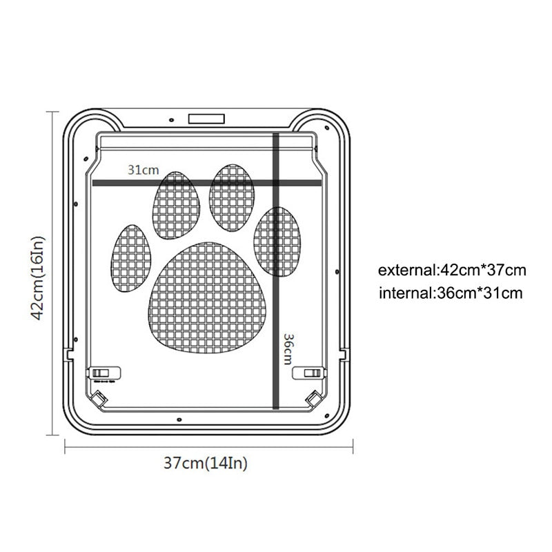 Pet Lockable Door For Freely House Entry - 17''x15'' - Best Buddy Store