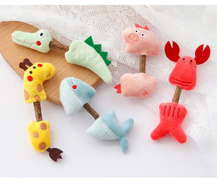 Plush Interactive Stuffed Cat Toy Molar Stick - Best Buddy Store