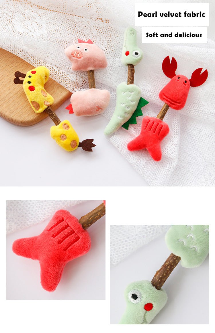 Plush Interactive Stuffed Cat Toy Molar Stick - Best Buddy Store