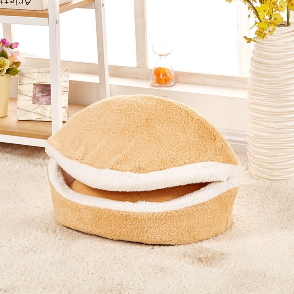 Plush Round Warm Soft Long Plush Pet House Sleeping Bed - Best Buddy Store