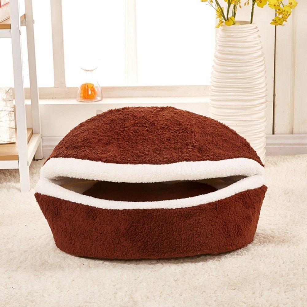 Plush Round Warm Soft Long Plush Pet House Sleeping Bed - Best Buddy Store