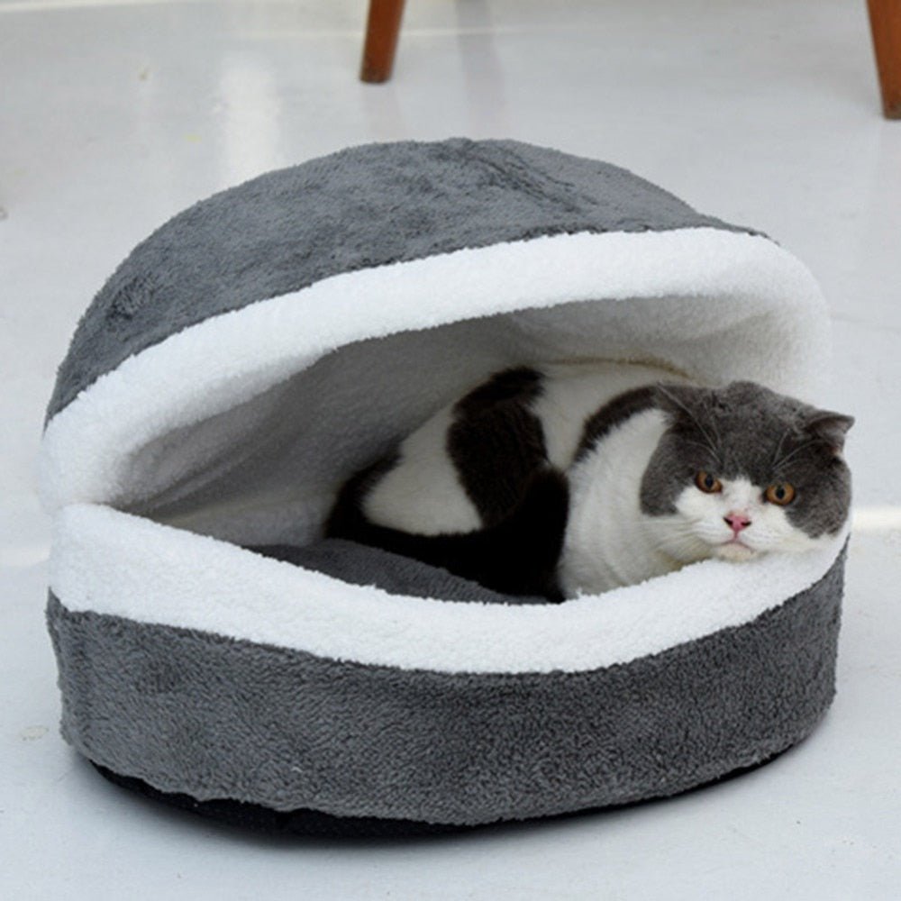 Plush Round Warm Soft Long Plush Pet House Sleeping Bed - Best Buddy Store