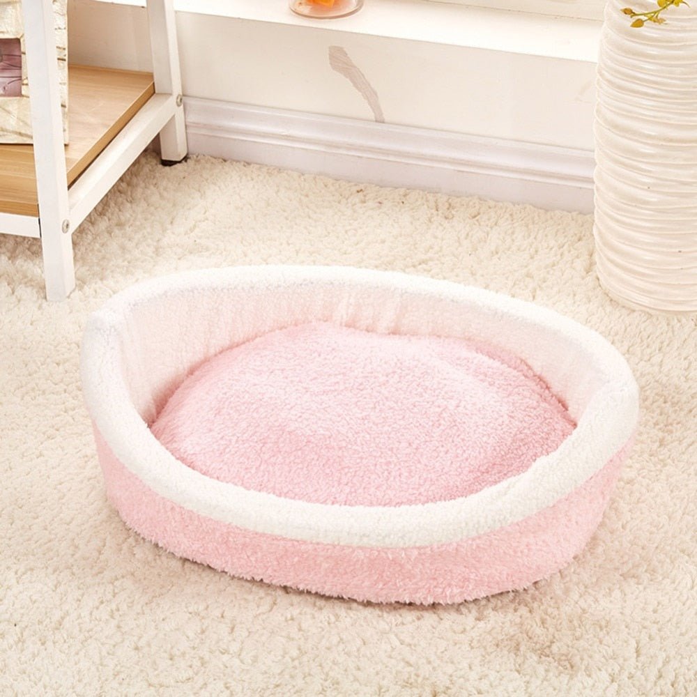 Plush Round Warm Soft Long Plush Pet House Sleeping Bed - Best Buddy Store