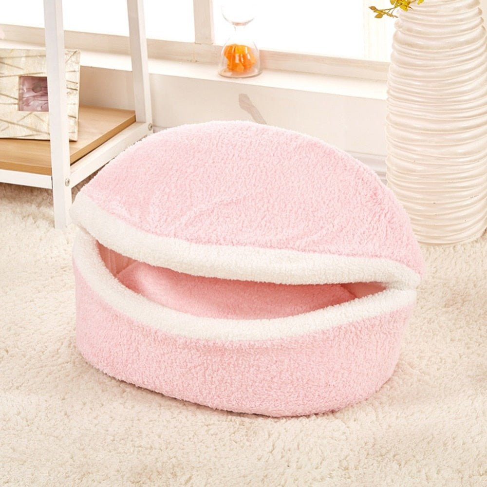 Plush Round Warm Soft Long Plush Pet House Sleeping Bed - Best Buddy Store