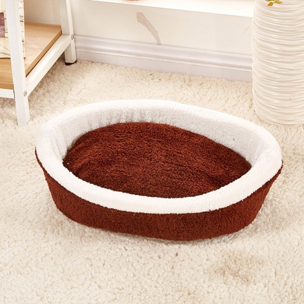 Plush Round Warm Soft Long Plush Pet House Sleeping Bed - Best Buddy Store