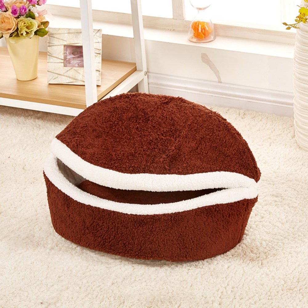 Plush Round Warm Soft Long Plush Pet House Sleeping Bed - Best Buddy Store
