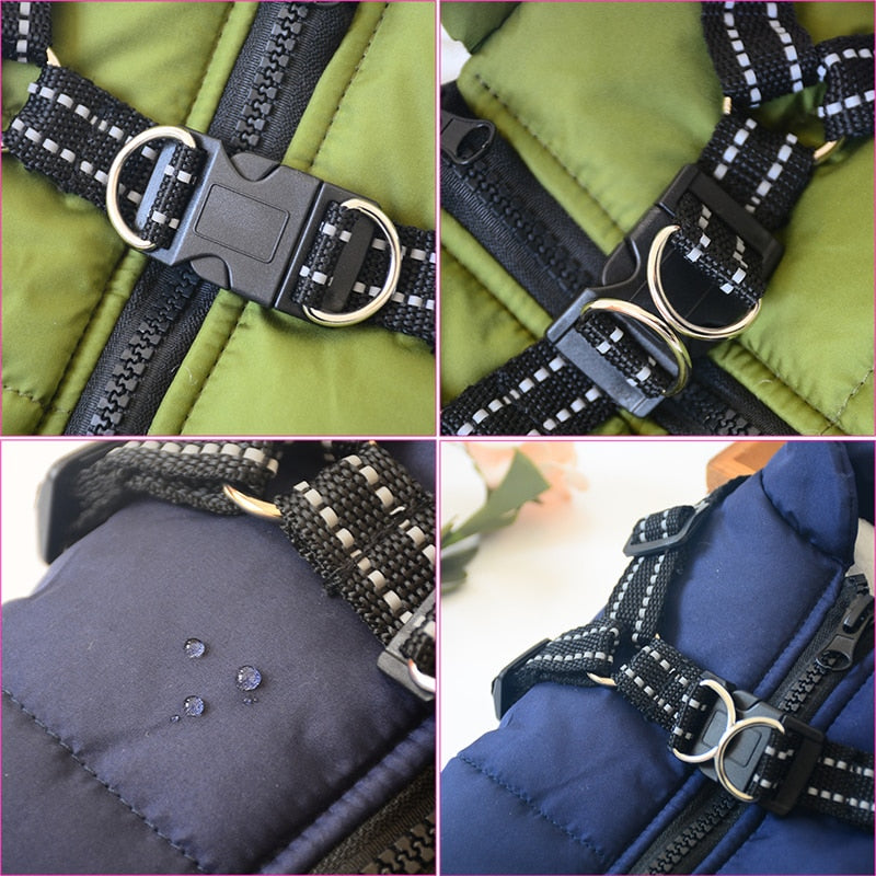 Waterproof Dog Winter Jacket with Built-in Harness - BestBuddyStore