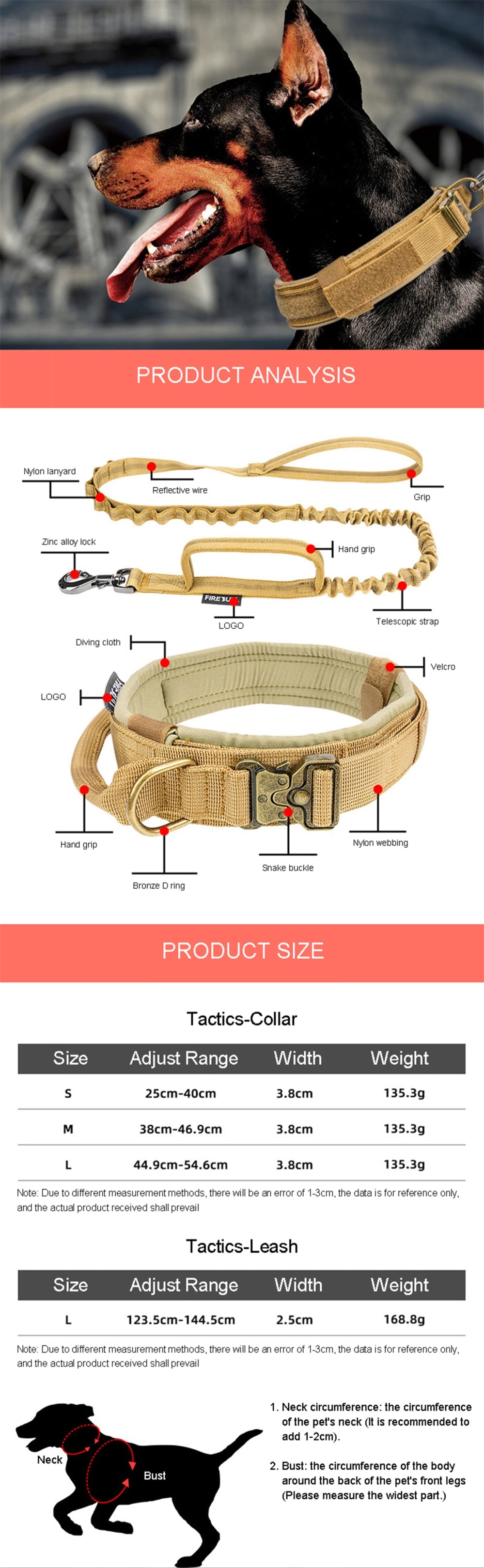 High Quality Durable Tactical Lightweight Dog Training Leash - BestBuddyStore