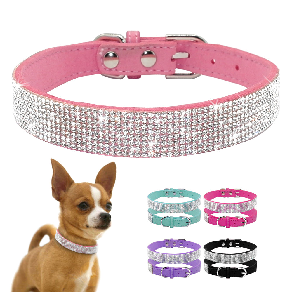 Crystal Rhinestone Reflective Dog Collar - BestBuddyStore