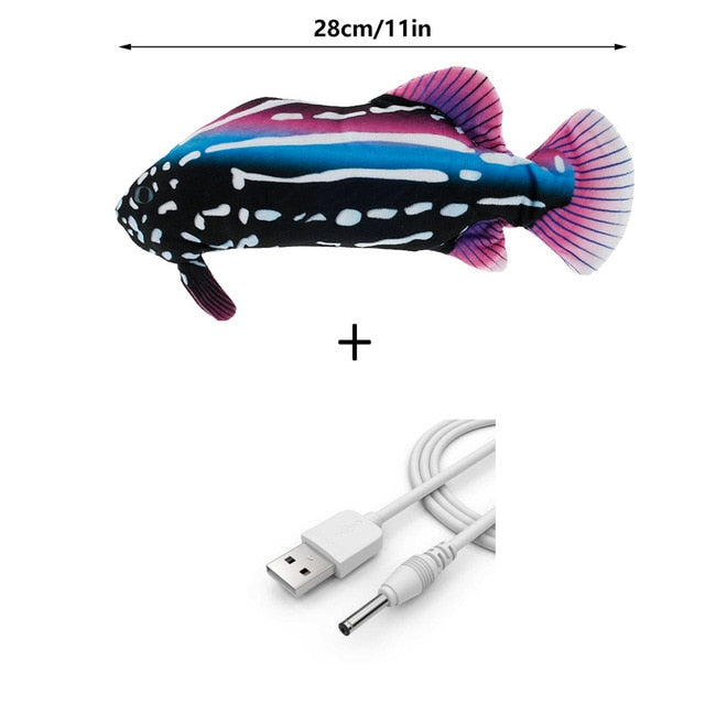 Electric Cat Toy 3D Fish USB Charging Simulation Fish Interactive Cat Toys - BestBuddyStore