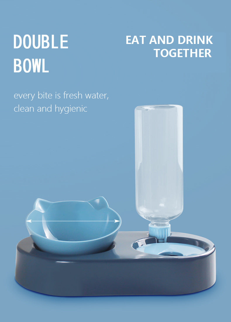 Pet Food Feeding Bowl Drinking Fountain Automatic Feeder Multifunction Bowl - BestBuddyStore
