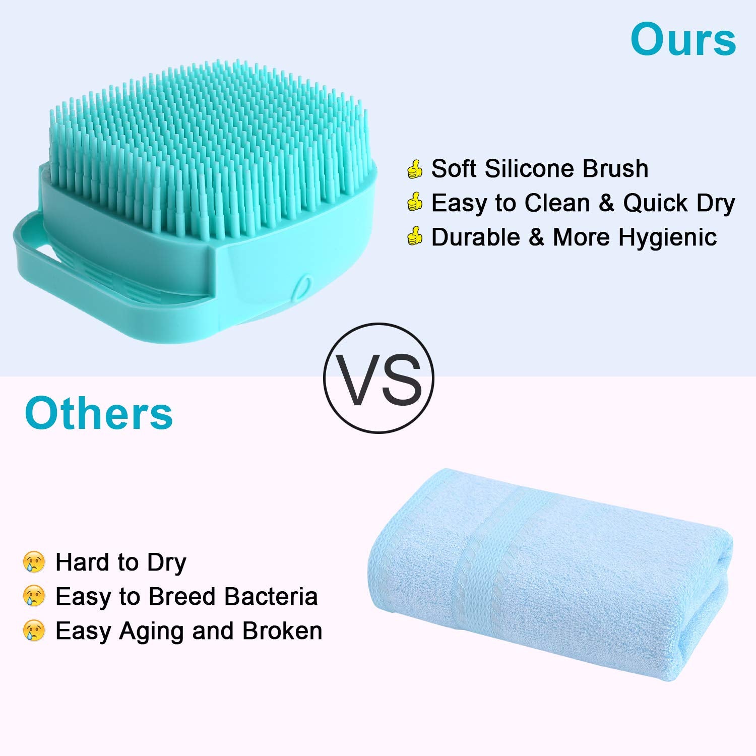 Pet Shampoo Grooming Brush for Bathing and Shedding Short Hair Soft Silicone Rubber Bristle Brushes Massage Comb - BestBuddyStore