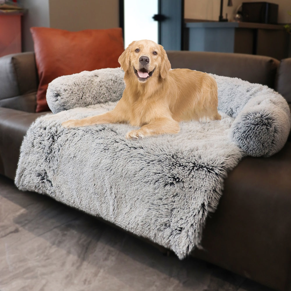 Large Dog Bed Cover Protector Warm Calming Plush - BestBuddyStore